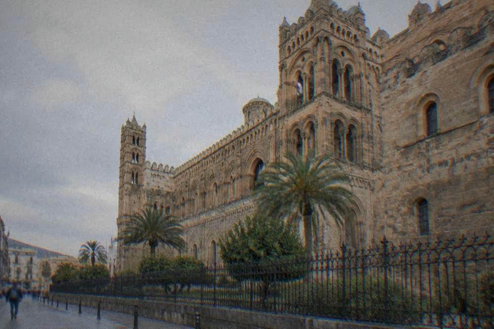 Exterior of the Palazzo dei Normanni in Palermo seen from the street