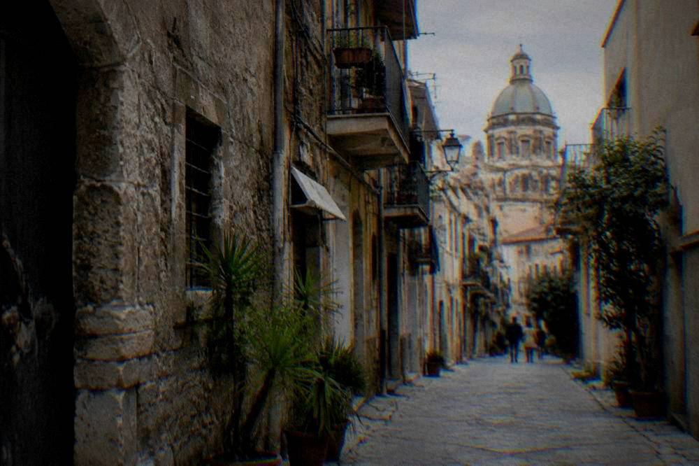 A narrow street of the Albergheria district a short walk north of Palermo Centrale
